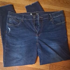 Kut from the Kloth Blue Skinny Jeans with Subtle Fading